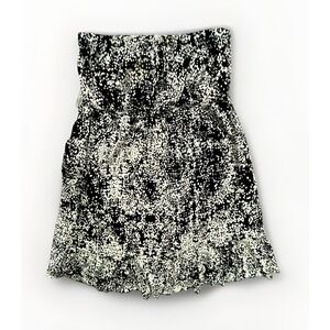 Lots of Love by Speechless Mini Dress Womens Medium Black White Rayon Strapless